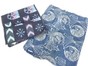 アンティーク　木綿はぎれ2種